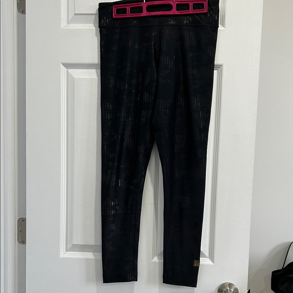 ZUMBA SALE! Black Leggings with Subtle Camo Reflective Print